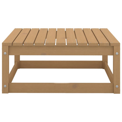 Tuinvoetenbank 70X70X30 Cm Massief Grenenhout Honingbruin Voetensteun