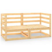 Tuinhoekbank massief grenenhout 2 stuks 70x70x67 cm
