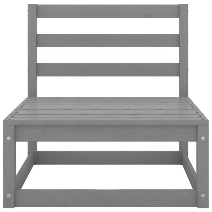 Tuin Met Antracietkleurige Kussens Grenenhout Grijs Middenbank