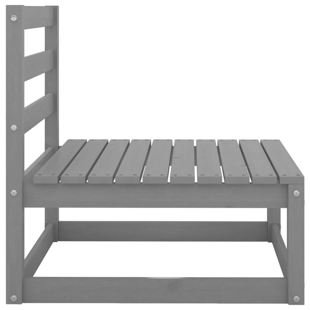 Tuin Met Antracietkleurige Kussens Grenenhout Grijs Middenbank