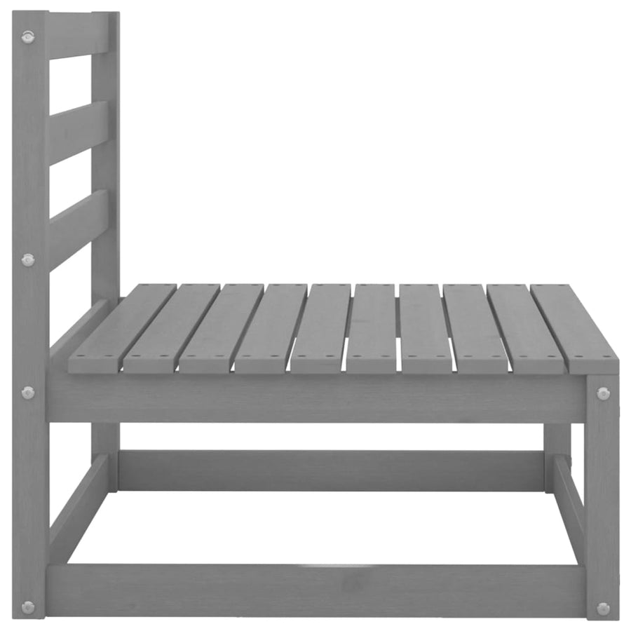 Tuin Met Antracietkleurige Kussens Grenenhout Grijs Middenbank