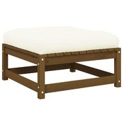 Voetenbank massief grenenhout 70x70x30 cm honingbruin