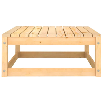 2-Delige Loungeset Met Kussens Massief Grenenhout Naturel midden + voetensteun