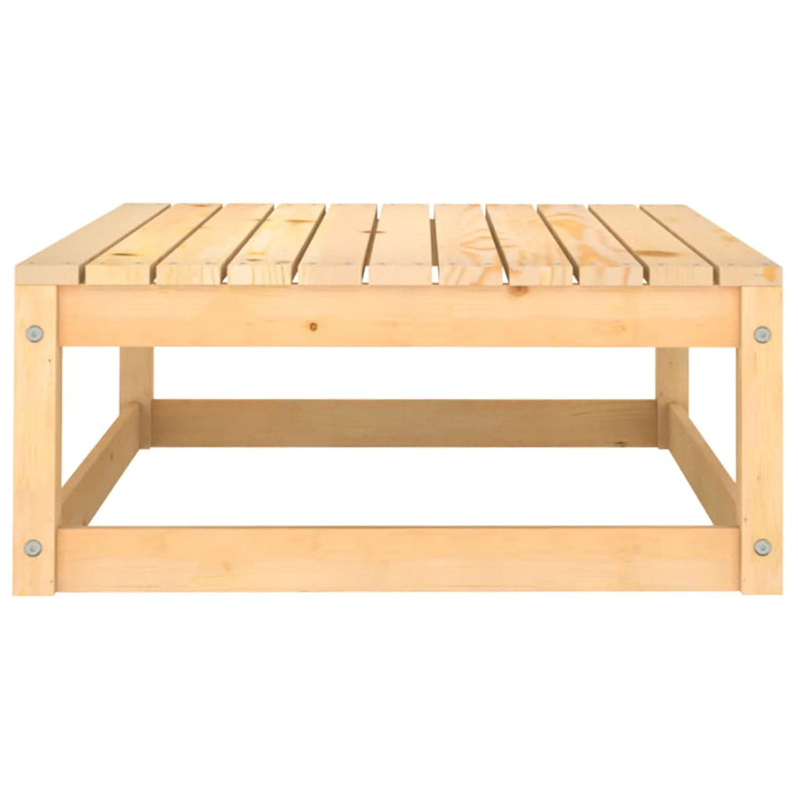 2-Delige Loungeset Met Kussens Massief Grenenhout Naturel midden + voetensteun