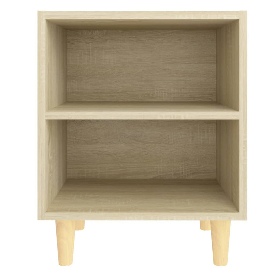 Nachtkastjes Met Houten Poten 40X30X50 Cm 2 Sonoma eiken