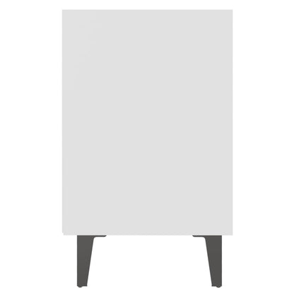 Nachtkastje Met Metalen Poten 40X30X50 Cm 1 Wit