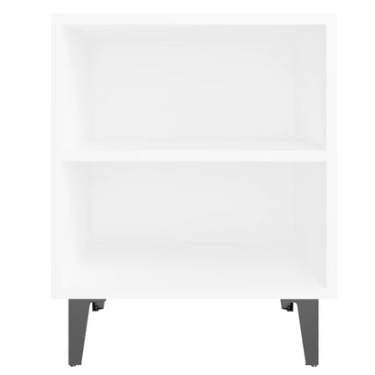Nachtkastjes Met Metalen Poten 40X30X50 Cm 2 Wit