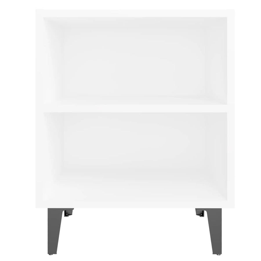 Nachtkastjes Met Metalen Poten 40X30X50 Cm 2 Wit