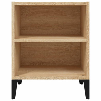 Nachtkastje Met Metalen Poten 40X30X50 Cm Sonoma Eikenkleurig 1