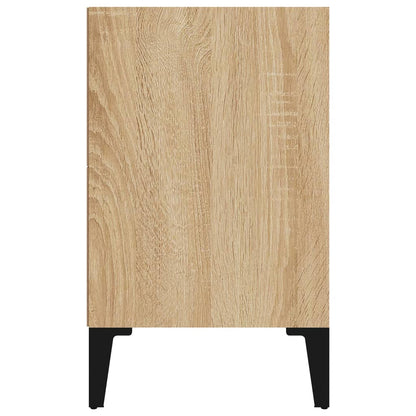 Nachtkastje Met Metalen Poten 40X30X50 Cm Sonoma Eikenkleurig 1