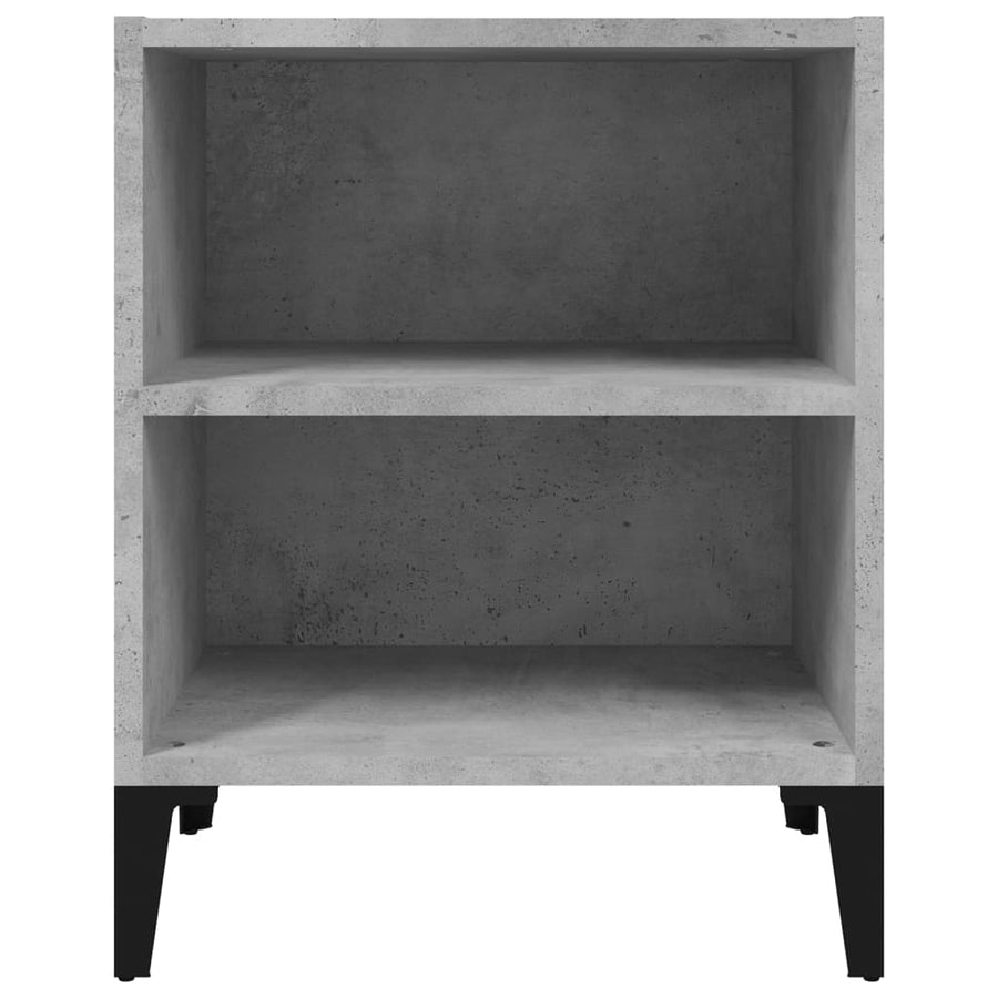 Nachtkastje Met Metalen Poten 40X30X50 Cm Betongrijs 1