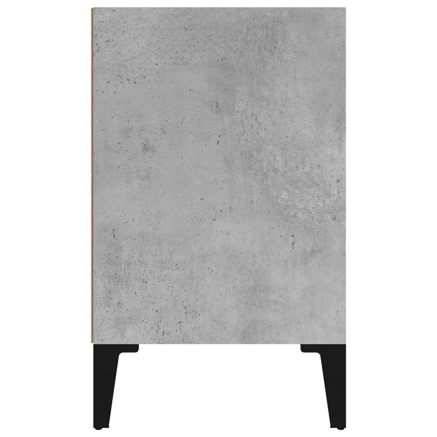 Nachtkastje Met Metalen Poten 40X30X50 Cm Betongrijs 1