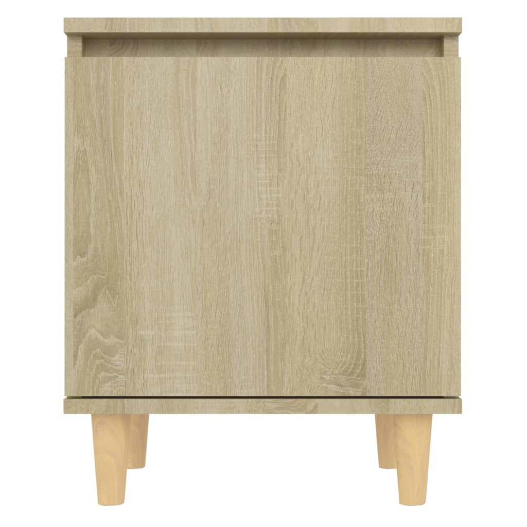 Nachtkastje Met Houten Poten 40X30X50 Cm Sonoma Eikenkleurig 1