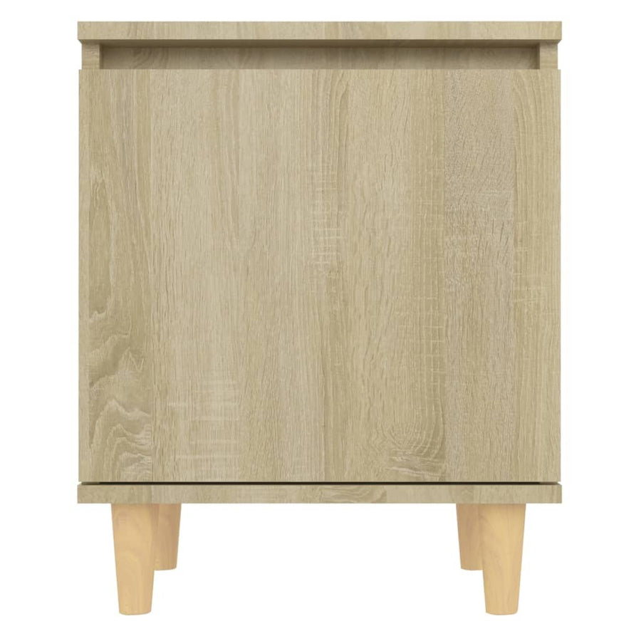 Nachtkastjes Met Houten Poten 40X30X50 Cm 2 Sonoma eiken