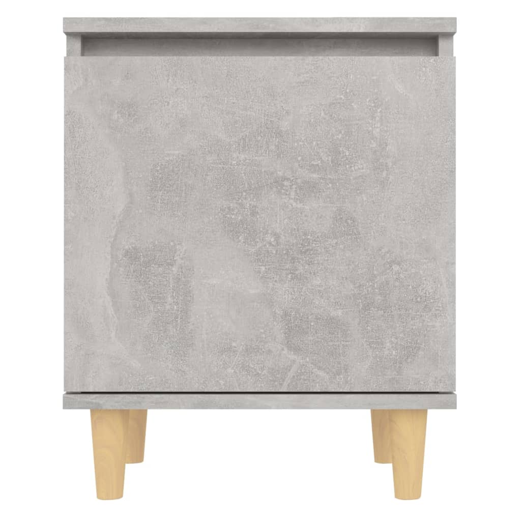 Nachtkastjes Met Houten Poten 40X30X50 Cm 2 Betongrijs