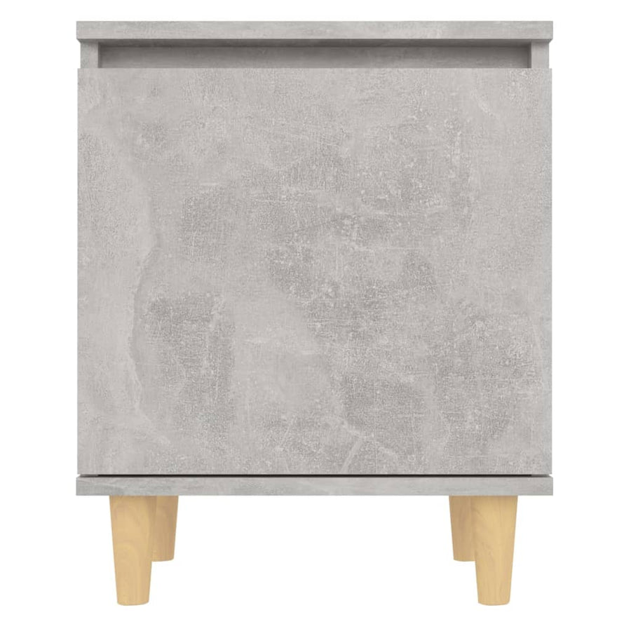 Nachtkastjes Met Houten Poten 40X30X50 Cm 2 Betongrijs