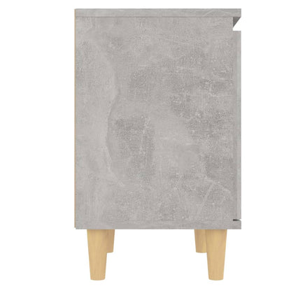 Nachtkastjes Met Houten Poten 40X30X50 Cm 2 Betongrijs