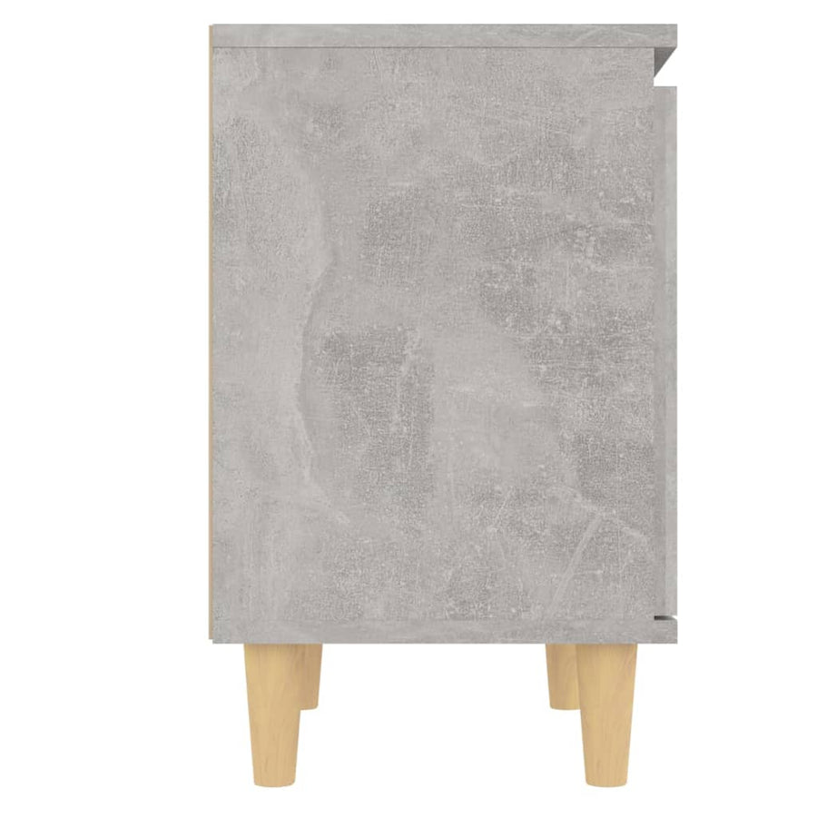 Nachtkastjes Met Houten Poten 40X30X50 Cm 2 Betongrijs
