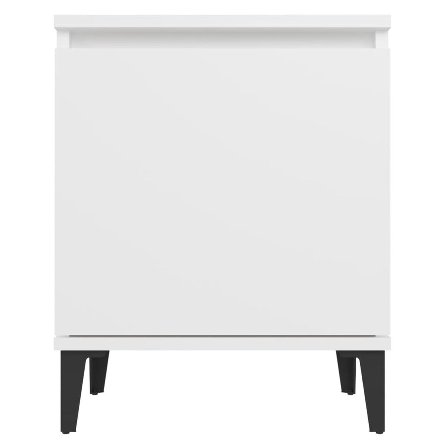 Nachtkastje Met Metalen Poten 40X30X50 Cm 1 Wit