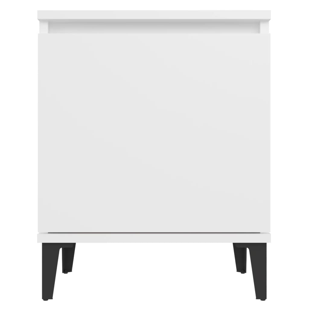 Nachtkastjes Met Metalen Poten 40X30X50 Cm 2 Wit