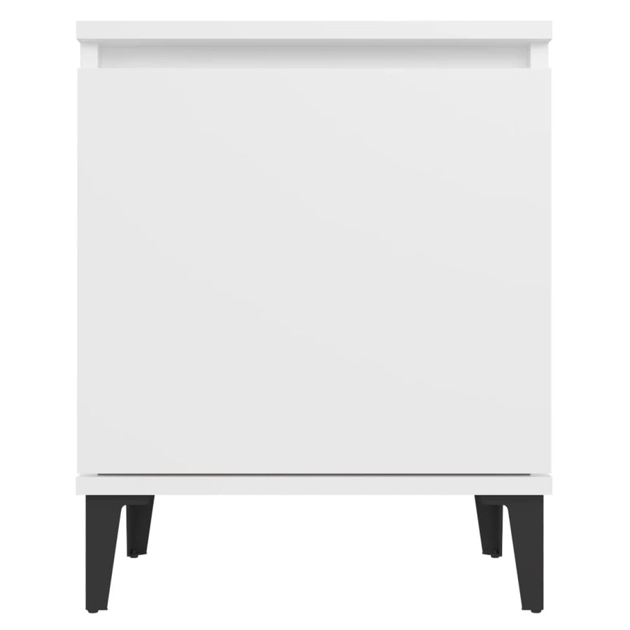 Nachtkastjes Met Metalen Poten 40X30X50 Cm 2 Wit