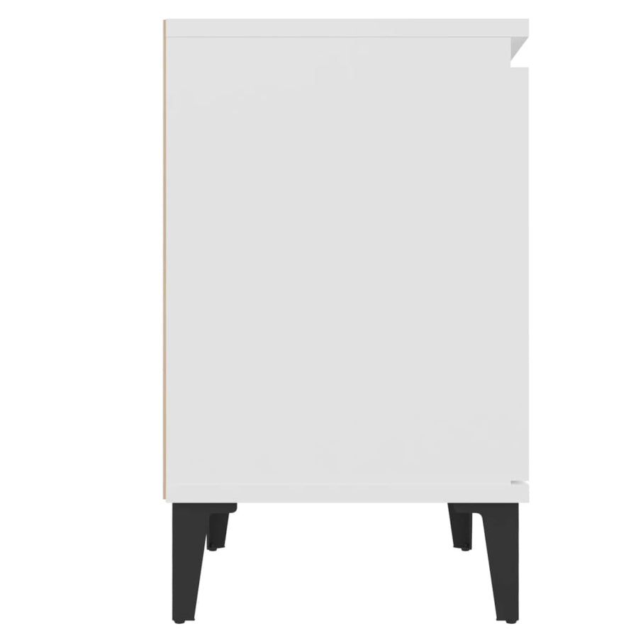 Nachtkastjes Met Metalen Poten 40X30X50 Cm 2 Wit