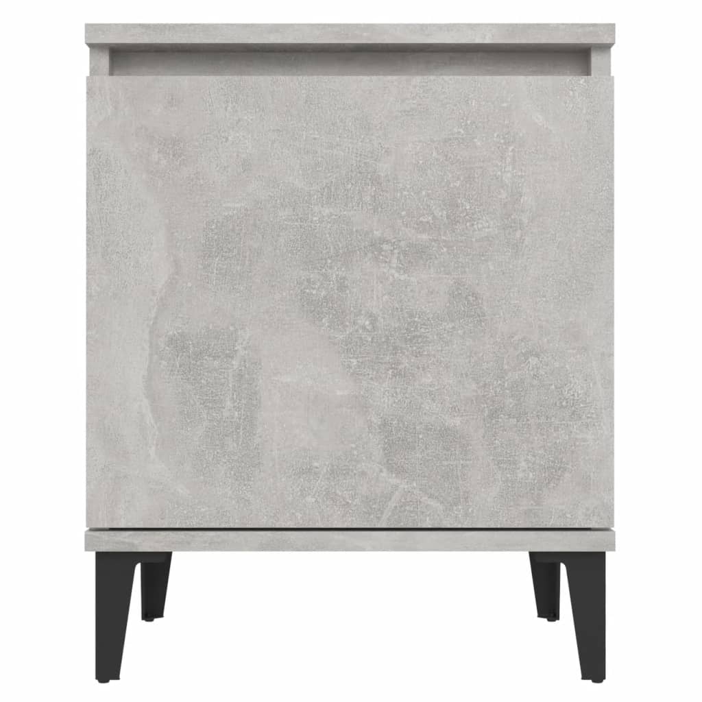 Nachtkastje Met Metalen Poten 40X30X50 Cm 1 Betongrijs