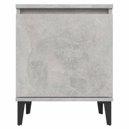 Nachtkastje Met Metalen Poten 40X30X50 Cm 1 Betongrijs