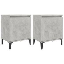 Nachtkastjes Met Metalen Poten 40X30X50 Cm 2 Betongrijs