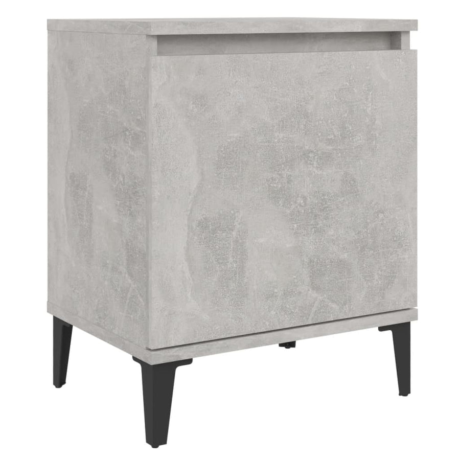 Nachtkastjes Met Metalen Poten 40X30X50 Cm 2 Betongrijs