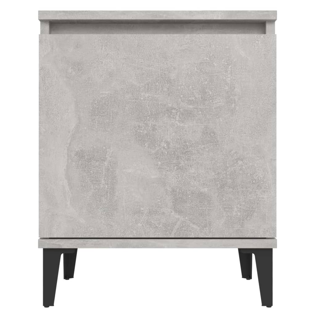 Nachtkastjes Met Metalen Poten 40X30X50 Cm 2 Betongrijs