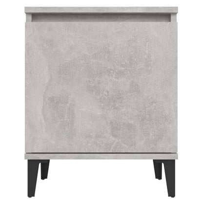 Nachtkastjes Met Metalen Poten 40X30X50 Cm 2 Betongrijs