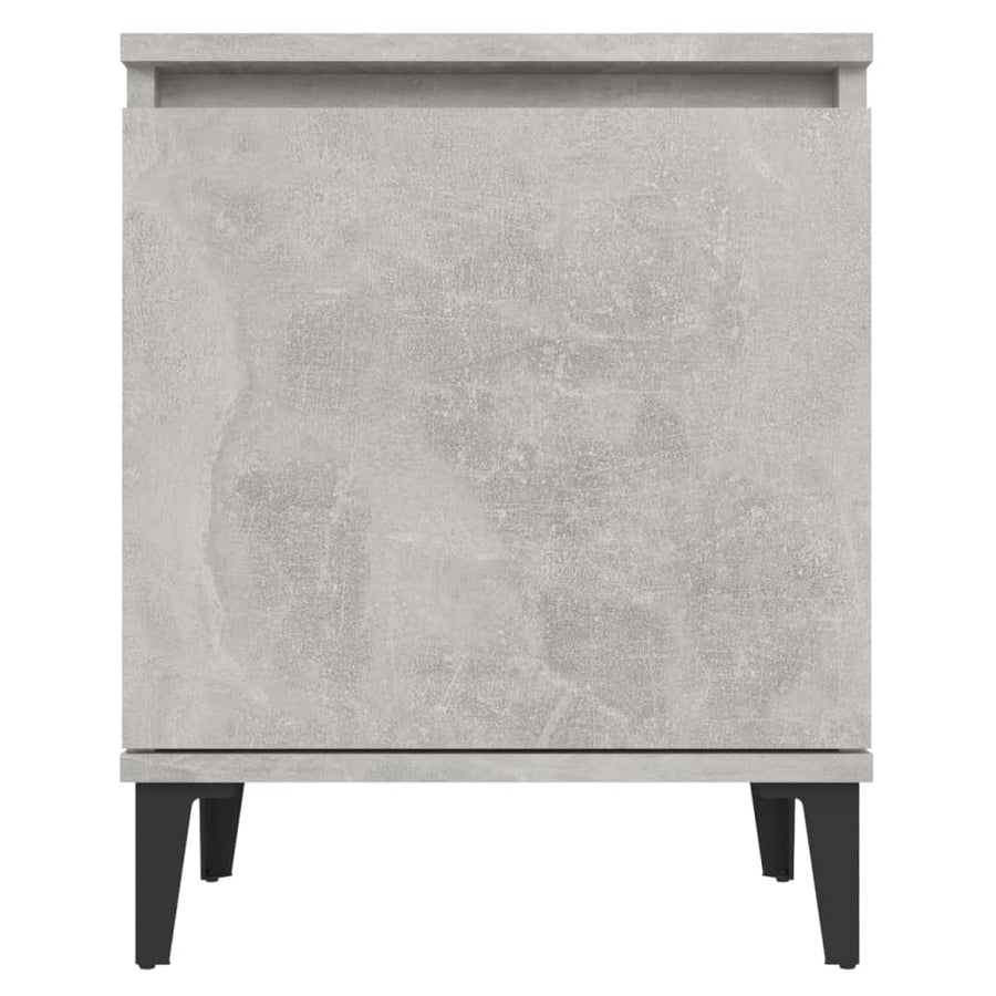 Nachtkastjes Met Metalen Poten 40X30X50 Cm 2 Betongrijs
