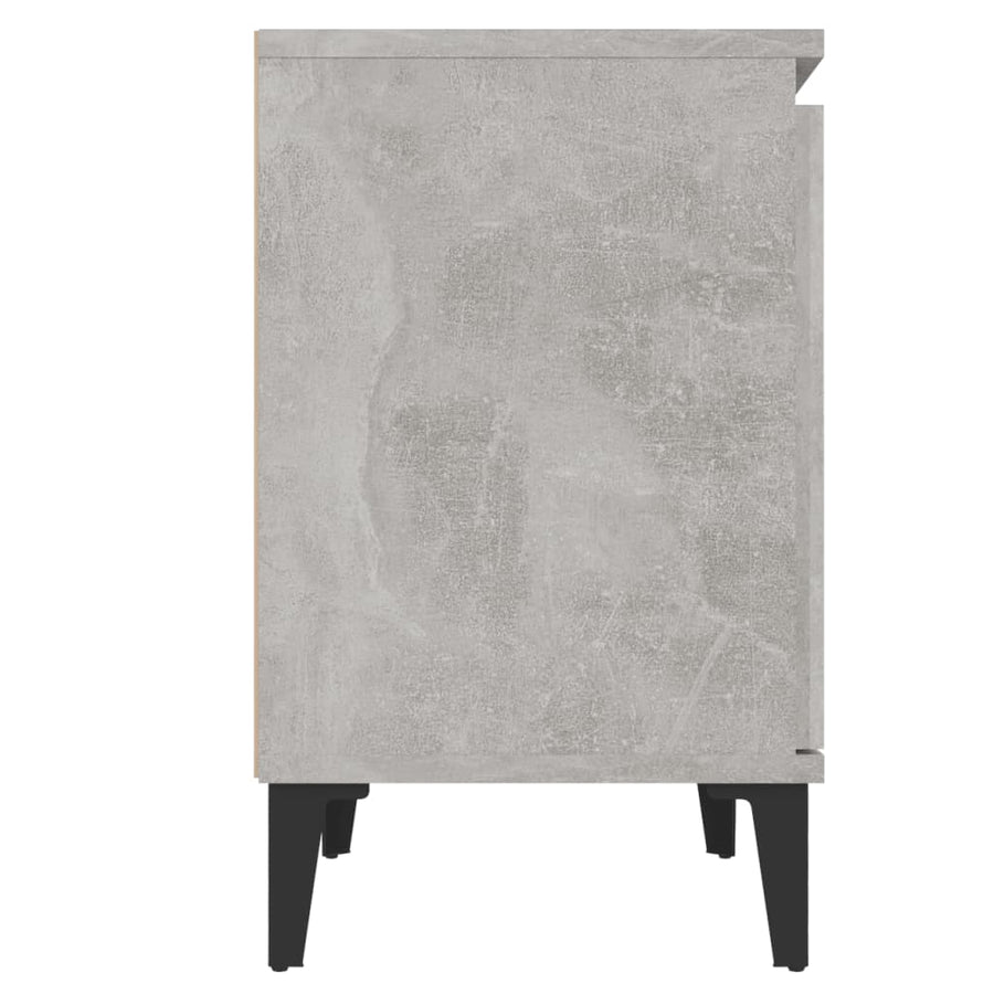 Nachtkastjes Met Metalen Poten 40X30X50 Cm 2 Betongrijs