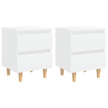 Nachtkastjes Met Grenenhouten Poten 40X35X50 Cm 2 Wit