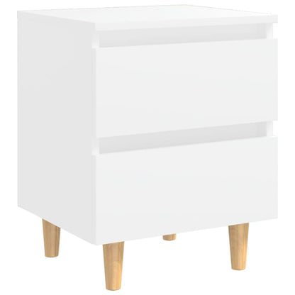 Nachtkastjes Met Grenenhouten Poten 40X35X50 Cm 2 Wit