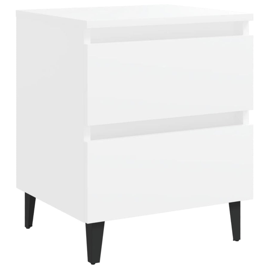 Nachtkastjes 40X35X50 Cm Bewerkt Hout 2 Wit