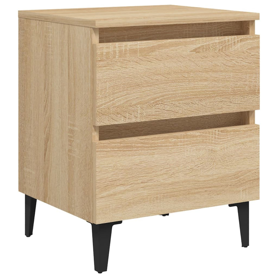 Nachtkastje 40X35X50 Cm Bewerkt Hout Kleurig 1 Sonoma eiken