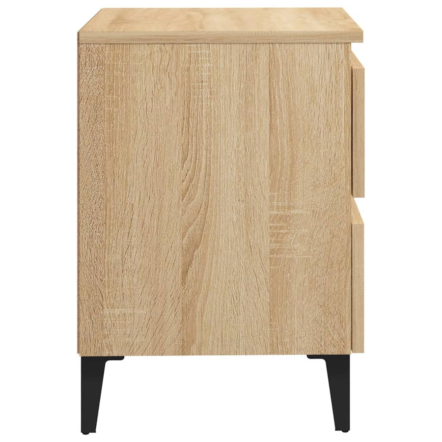 Nachtkastje 40X35X50 Cm Bewerkt Hout Kleurig 1 Sonoma eiken