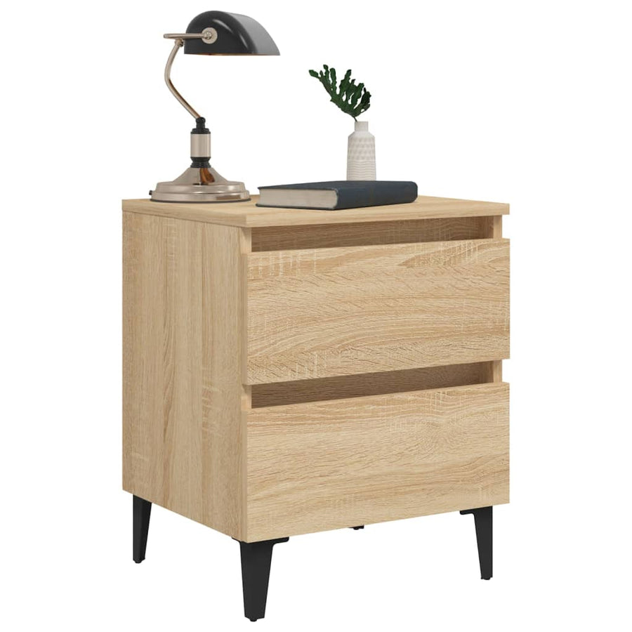 Nachtkastje 40X35X50 Cm Bewerkt Hout Kleurig 1 Sonoma eiken