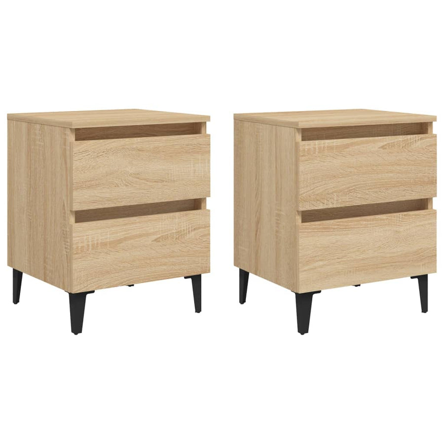 Nachtkastjes 40X35X50 Cm Spaanplaat Kleurig 2 Sonoma eiken