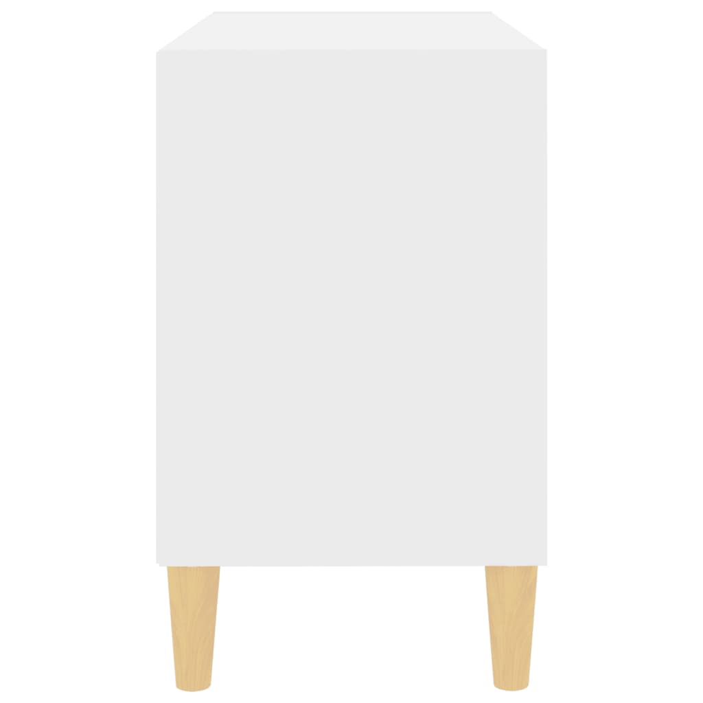 Tv-meubel met massief houten poten 69,5x30x50 cm wit 69.5 x 30 x 50 cm Wit