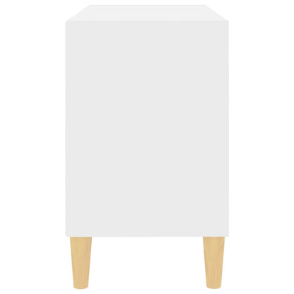 Tv-meubel met massief houten poten 69,5x30x50 cm wit 69.5 x 30 x 50 cm Wit