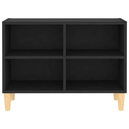Tv-Meubel Met Massief Houten Poten 69,5X30X50 Cm 69.5 x 30 x 50 cm Zwart
