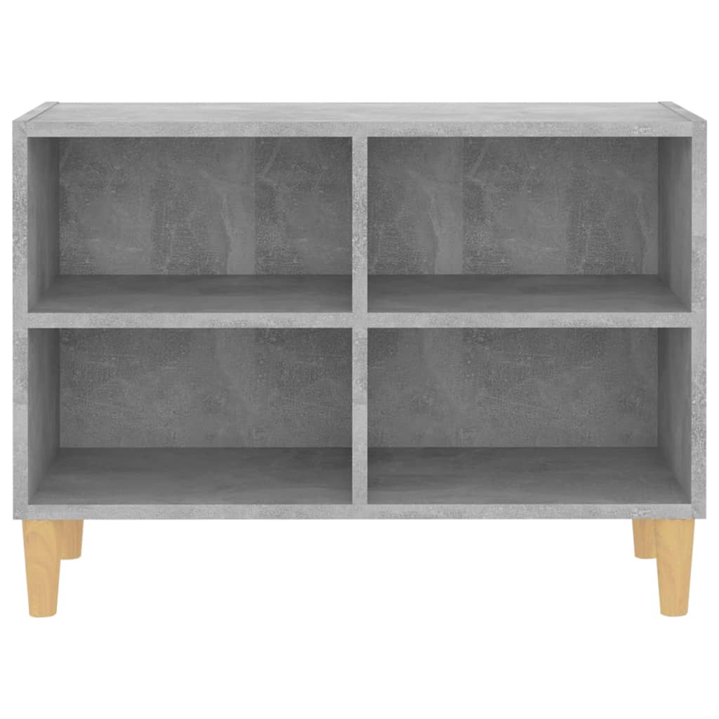 Tv-meubel met massief houten poten 69,5x30x50 cm betongrijs 69.5 x 30 x 50 cm Betongrijs