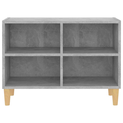 Tv-meubel met massief houten poten 69,5x30x50 cm betongrijs 69.5 x 30 x 50 cm Betongrijs