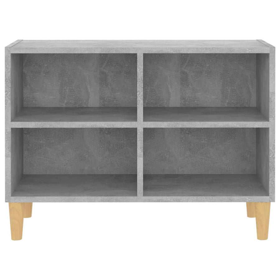 Tv-meubel met massief houten poten 69,5x30x50 cm betongrijs 69.5 x 30 x 50 cm Betongrijs