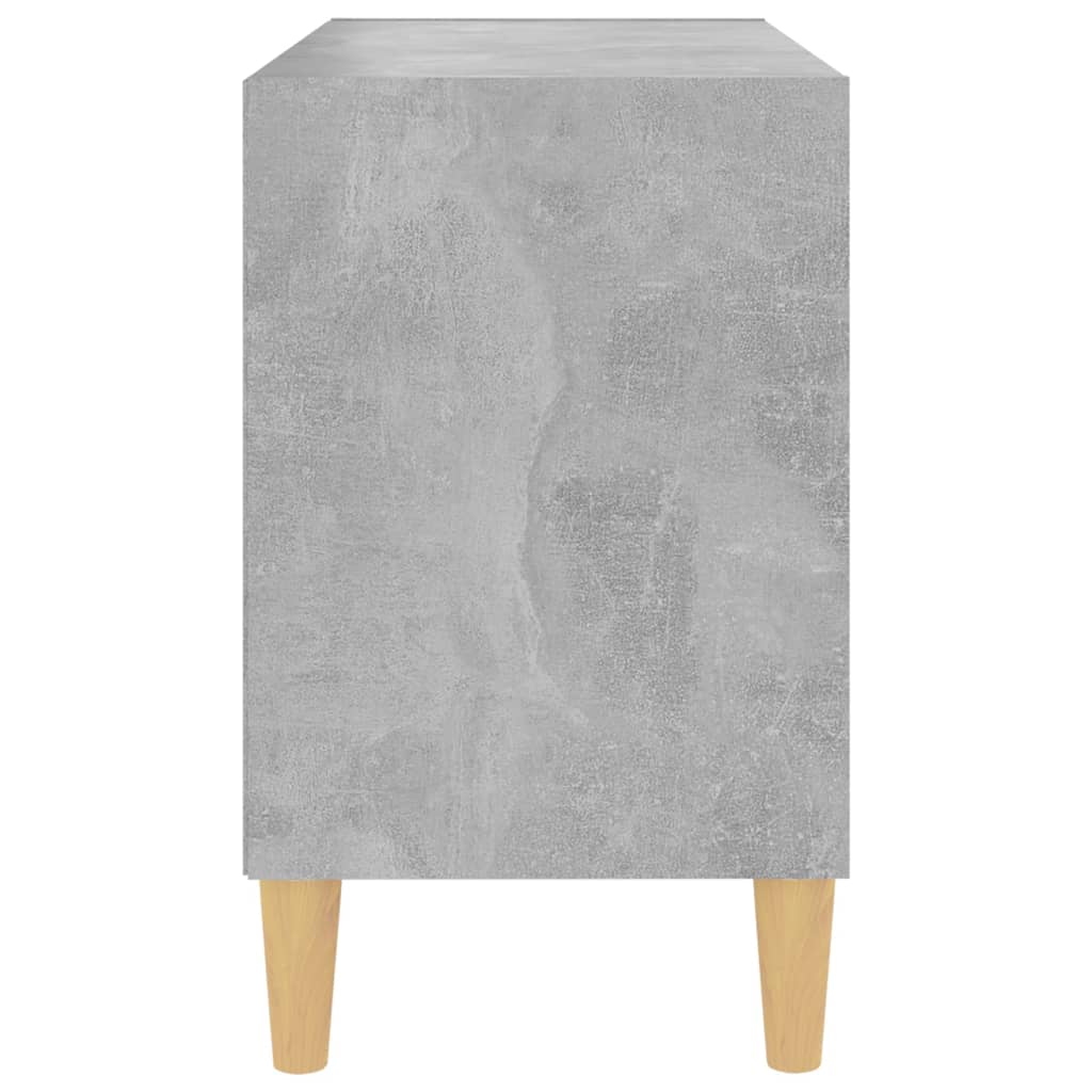 Tv-meubel met massief houten poten 69,5x30x50 cm betongrijs 69.5 x 30 x 50 cm Betongrijs