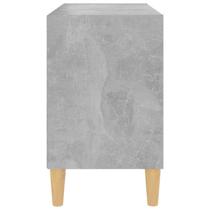 Tv-meubel met massief houten poten 69,5x30x50 cm betongrijs 69.5 x 30 x 50 cm Betongrijs