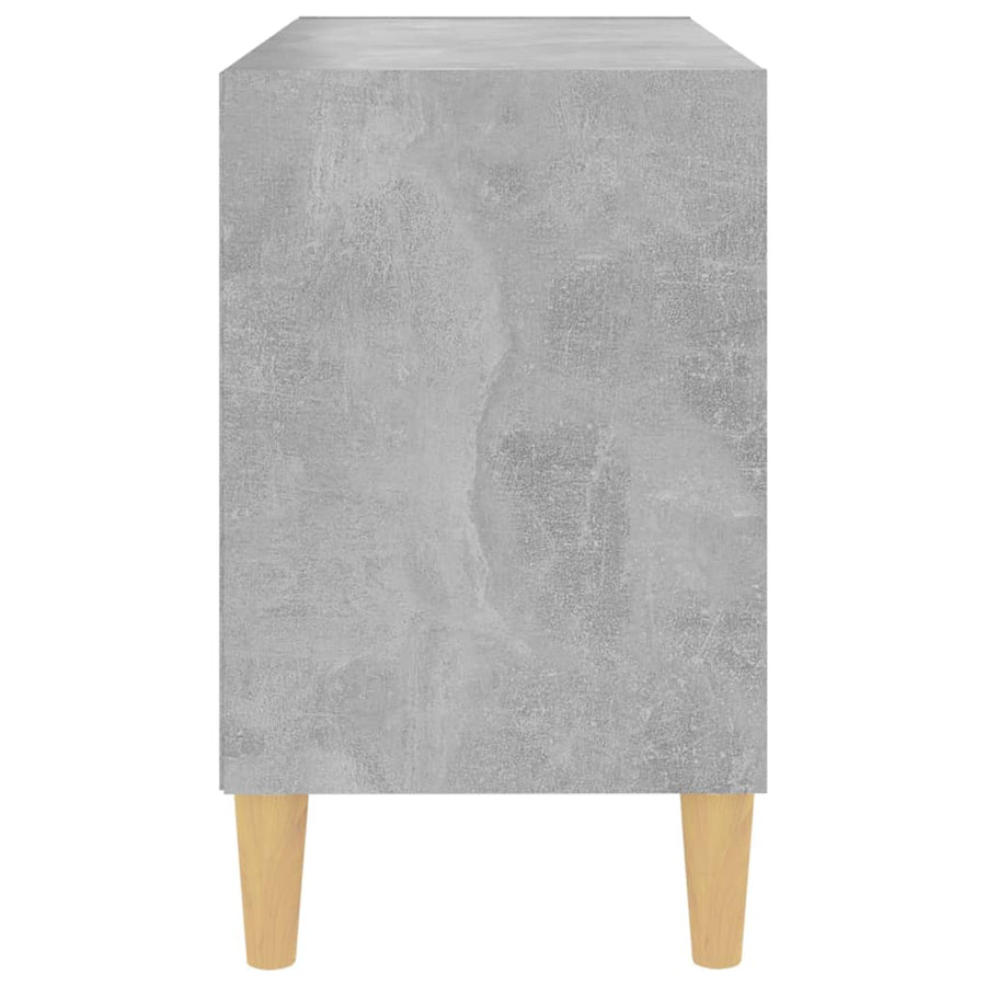 Tv-meubel met massief houten poten 69,5x30x50 cm betongrijs 69.5 x 30 x 50 cm Betongrijs
